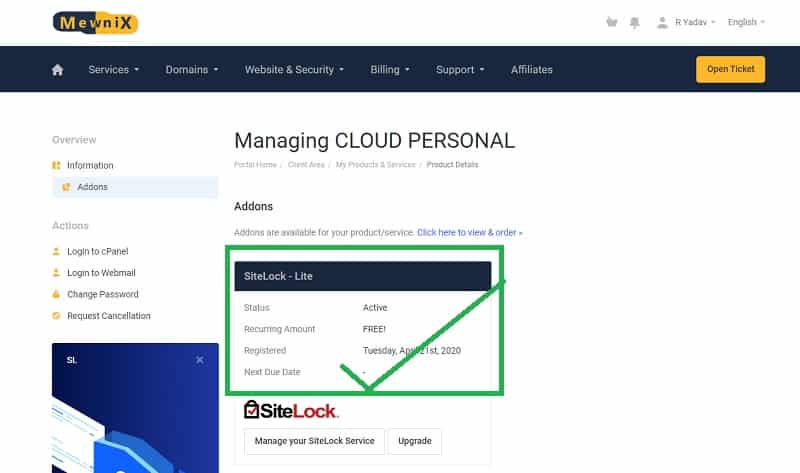 Mewnix Cloud Hoting: Free SSL and SiteLock Mewnix Cloud Hoting: Free SSL and SiteLock