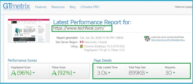 GTMetrix Score after migrating to Mewnix Hosting GTMetrix Score after migrating to Mewnix Hosting
