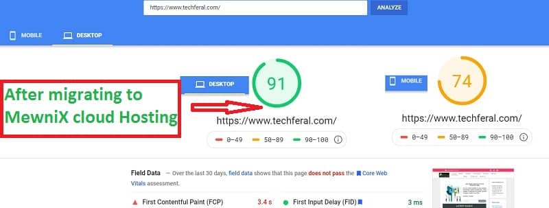 After migrating to MewniX Cloud Hosting: Desktop and Mobile speed on Google Page Speed Insight test report After migrating to MewniX Cloud Hosting: Desktop and Mobile speed on Google Page Speed Insight test report